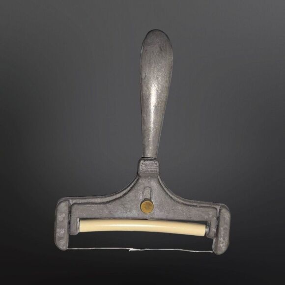 Vintage Cast Aluminum Adjustable Hand Held Cheese Slicer 4” Slices - Picture 1 of 4